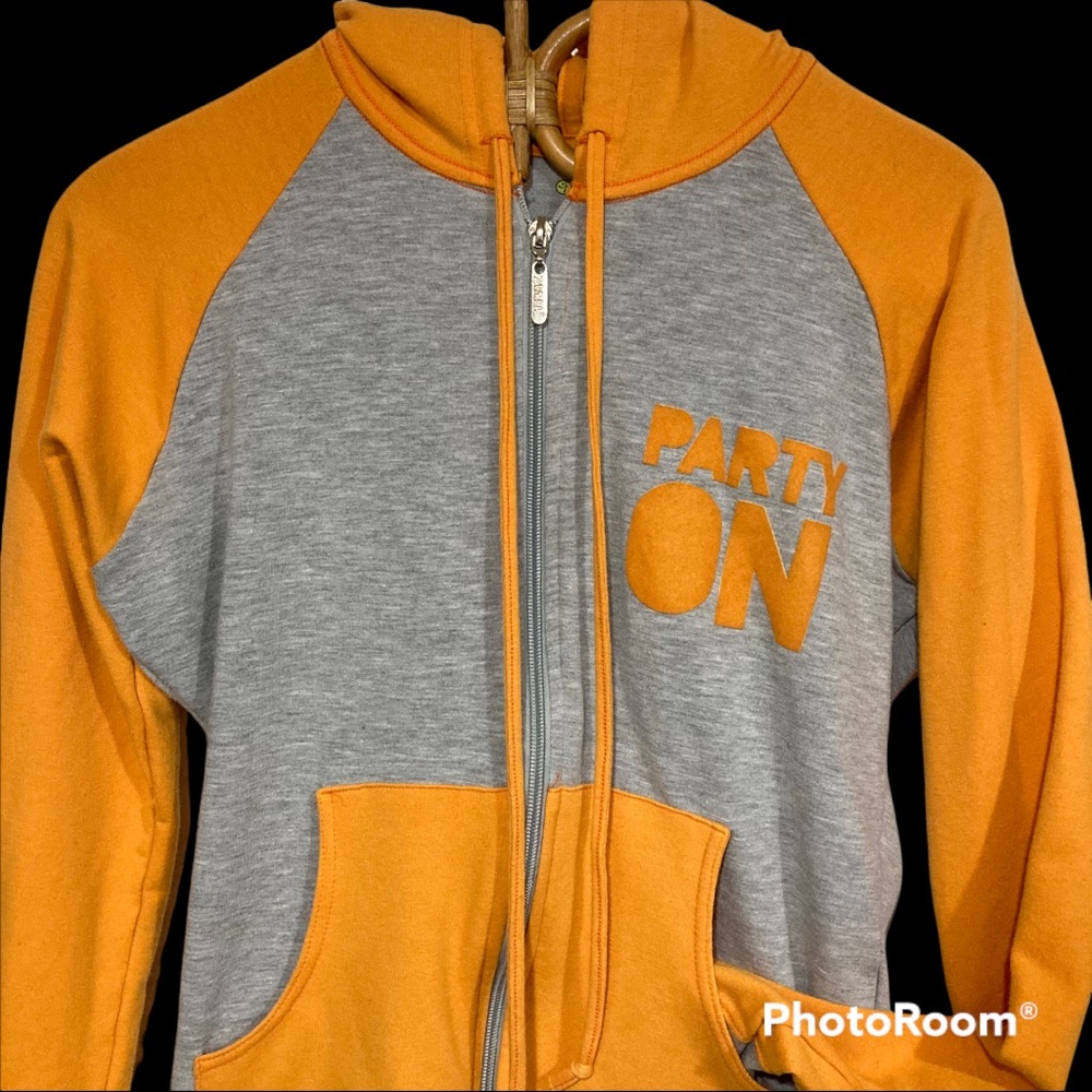 Zumba Gold Zip Hoodie, Gold, Small, Party On graphic